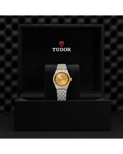 Tudor Royal 28 mm steel case, Yellow gold bezel (watches)